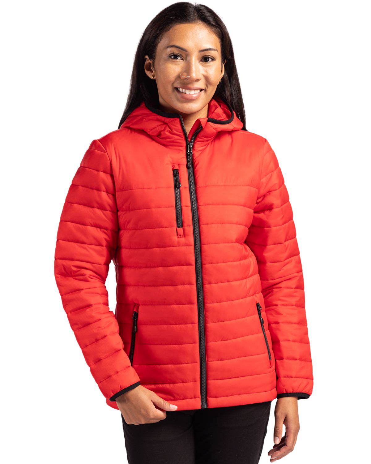 Clique Valhalla Recycled Insulated Puffer Womens Full Zip Hooded Jacket