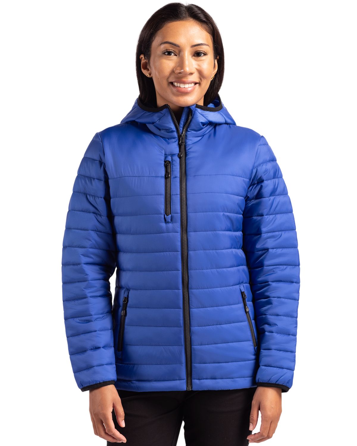 Clique Valhalla Recycled Insulated Puffer Womens Full Zip Hooded Jacket