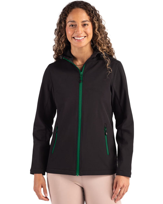 Clique Tempo Recycled Stretch Softshell Womens Full Zip Hooded Jacket