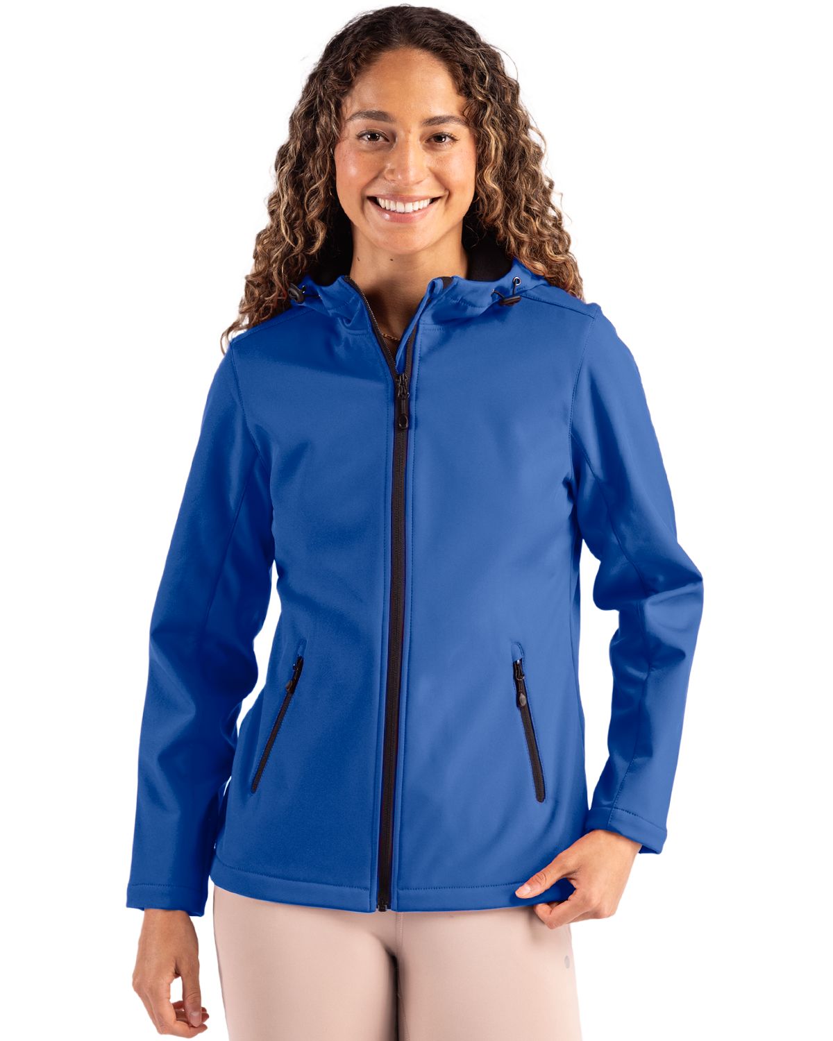 Clique Tempo Recycled Stretch Softshell Womens Full Zip Hooded Jacket