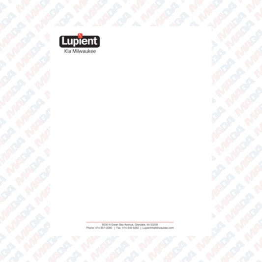 Letterhead - Lupient Kia Milwaukee (1 pack)