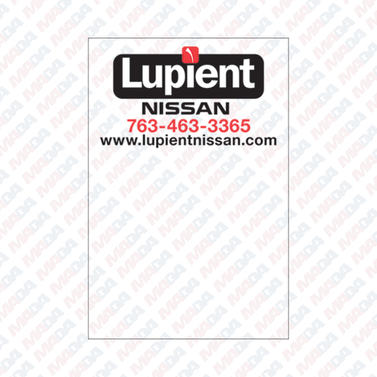Oil Change Label - Lupient Nissan