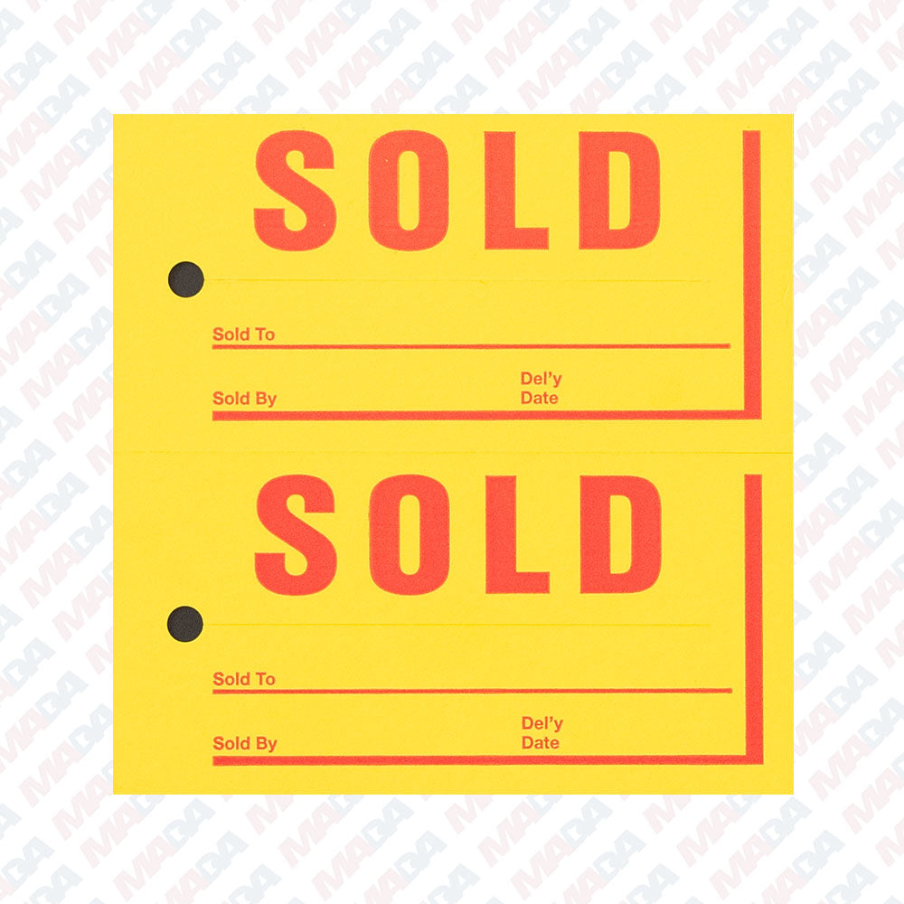 Mini Hold Sold Tags 2 3/8 X 4 3/4 (250 box)
