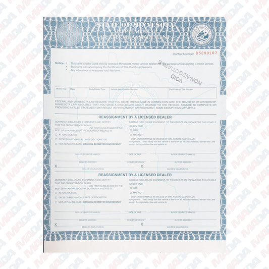 Mn Secure Reassignment Form (25 Pack)