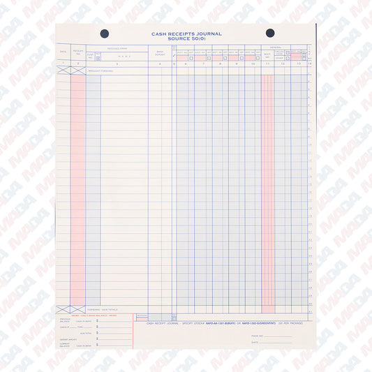 Cash Receipt Jrnl / Buff (50 pack)