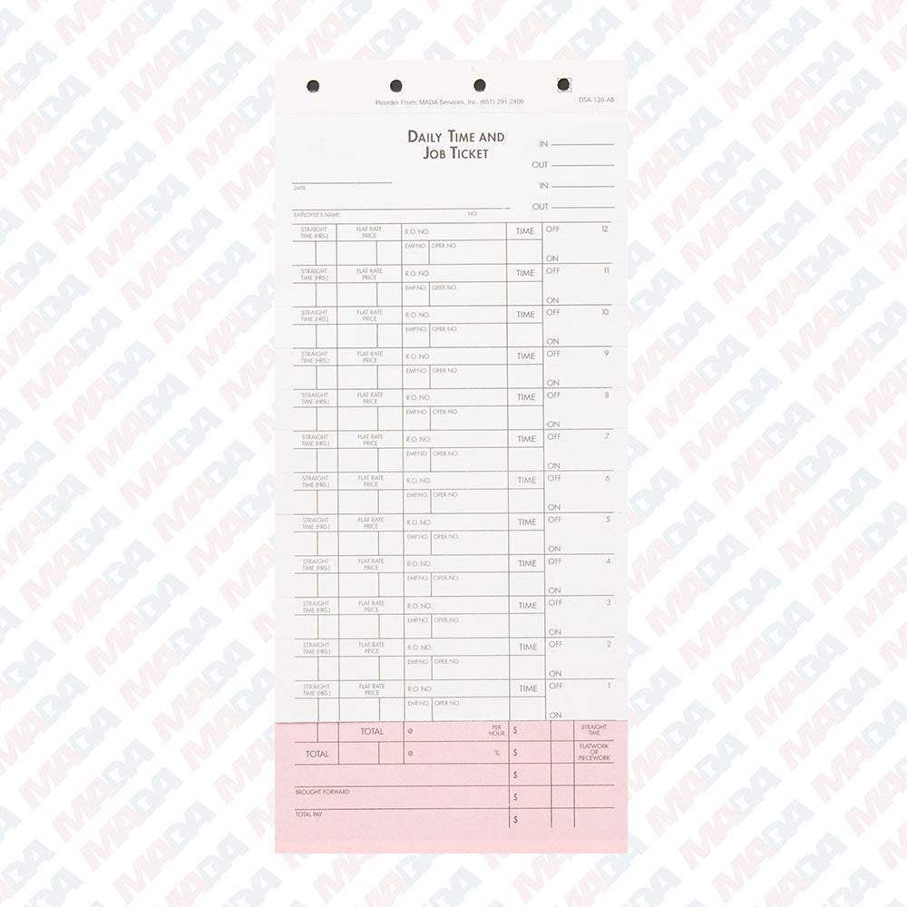 Mech. Time Ticket Self Adhes (500 box)