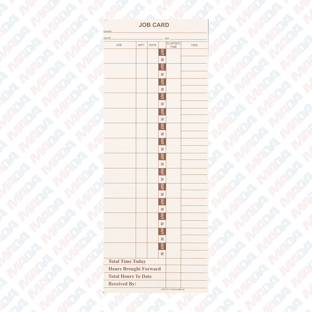 Time Clock Card (250 pack)