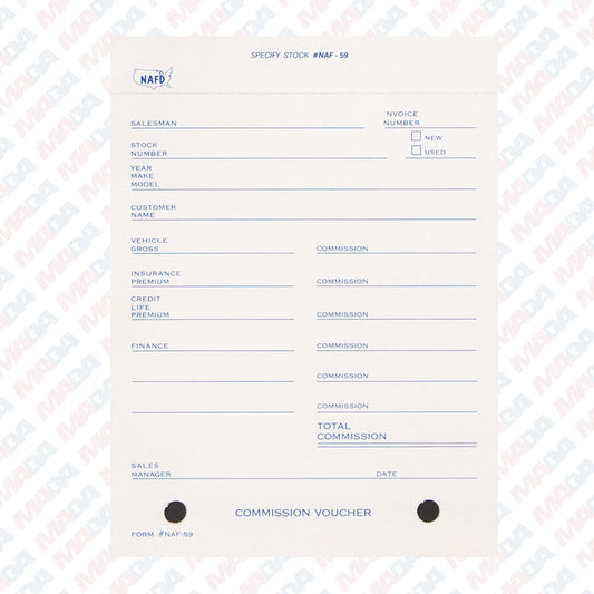 Comm.Voucher 4 1/4X5 5/8 Ncr (100 Pack)