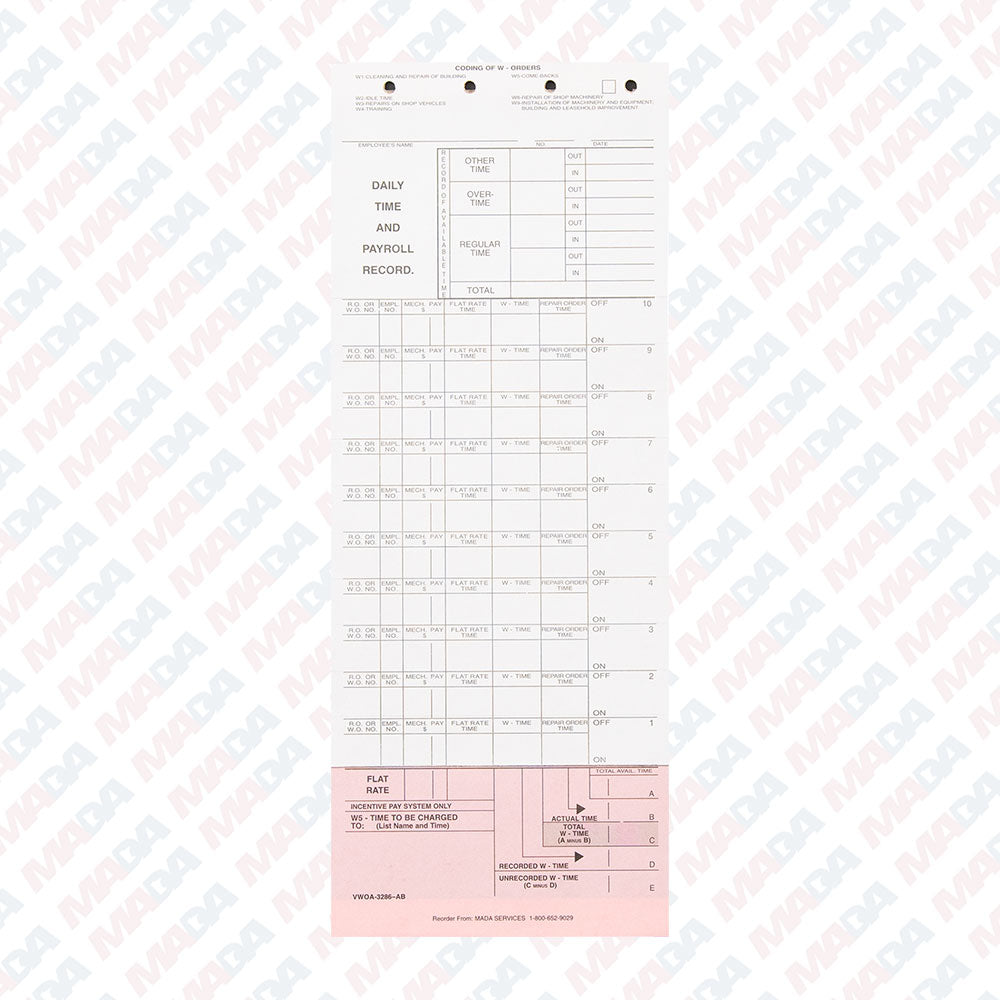 Mech Time Ticket-Self Adhesive (500 Pack)