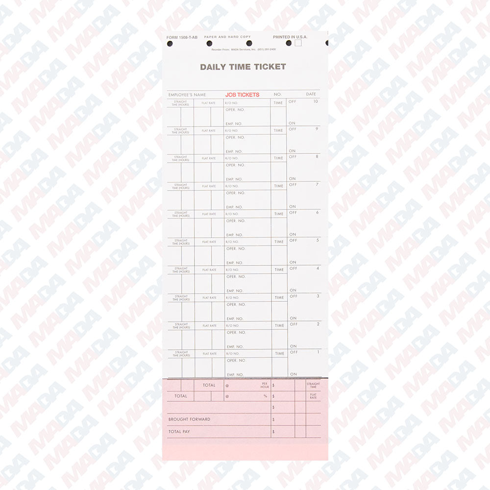 Mech. Time Ticket Self Adhes (500 box)