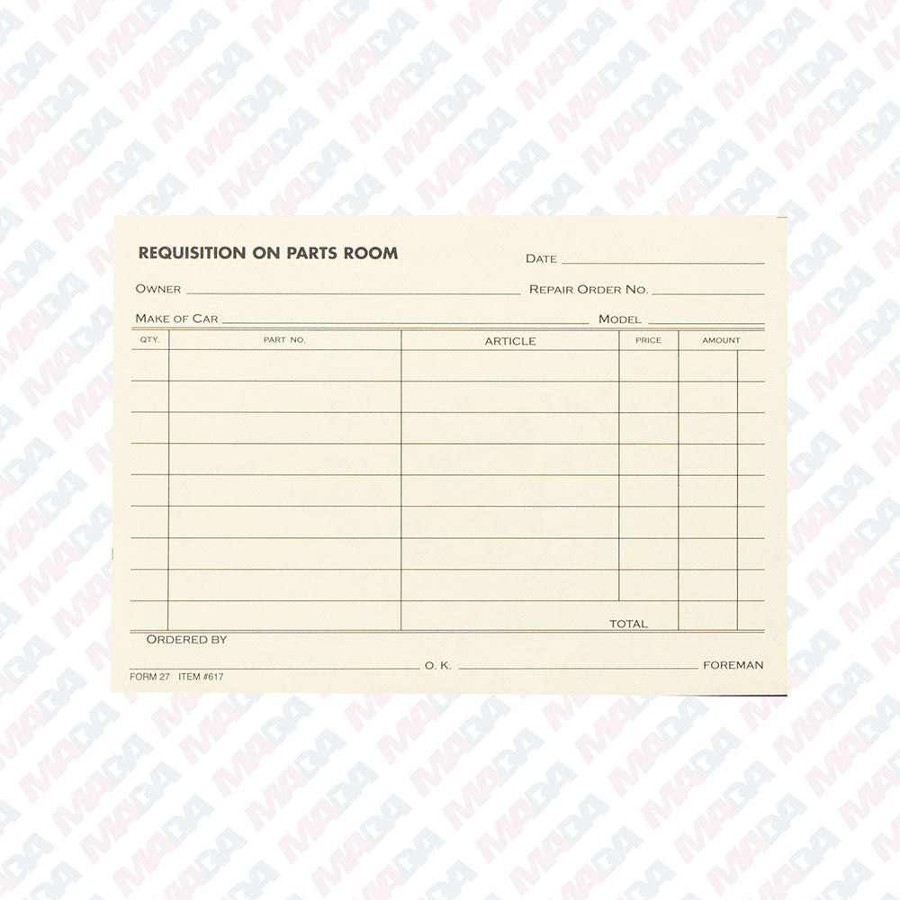 Yellow Parts Req 4 1/4X6