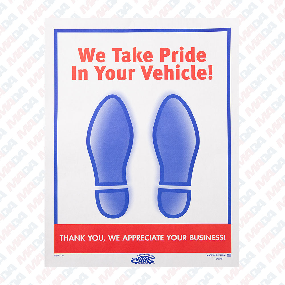 2 Color "We Take Pride" Floormats (500 Pack)