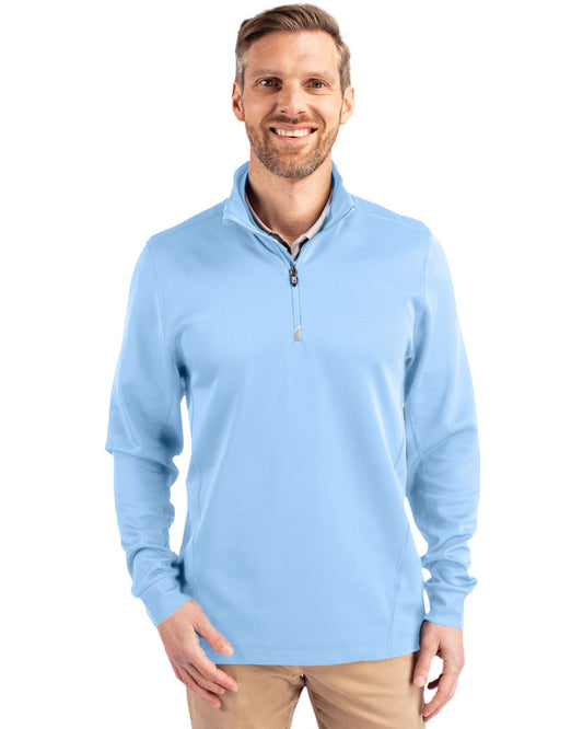 Cutter & Buck Traverse Recycled SmoothStretchMensQuarter Zip Pullover