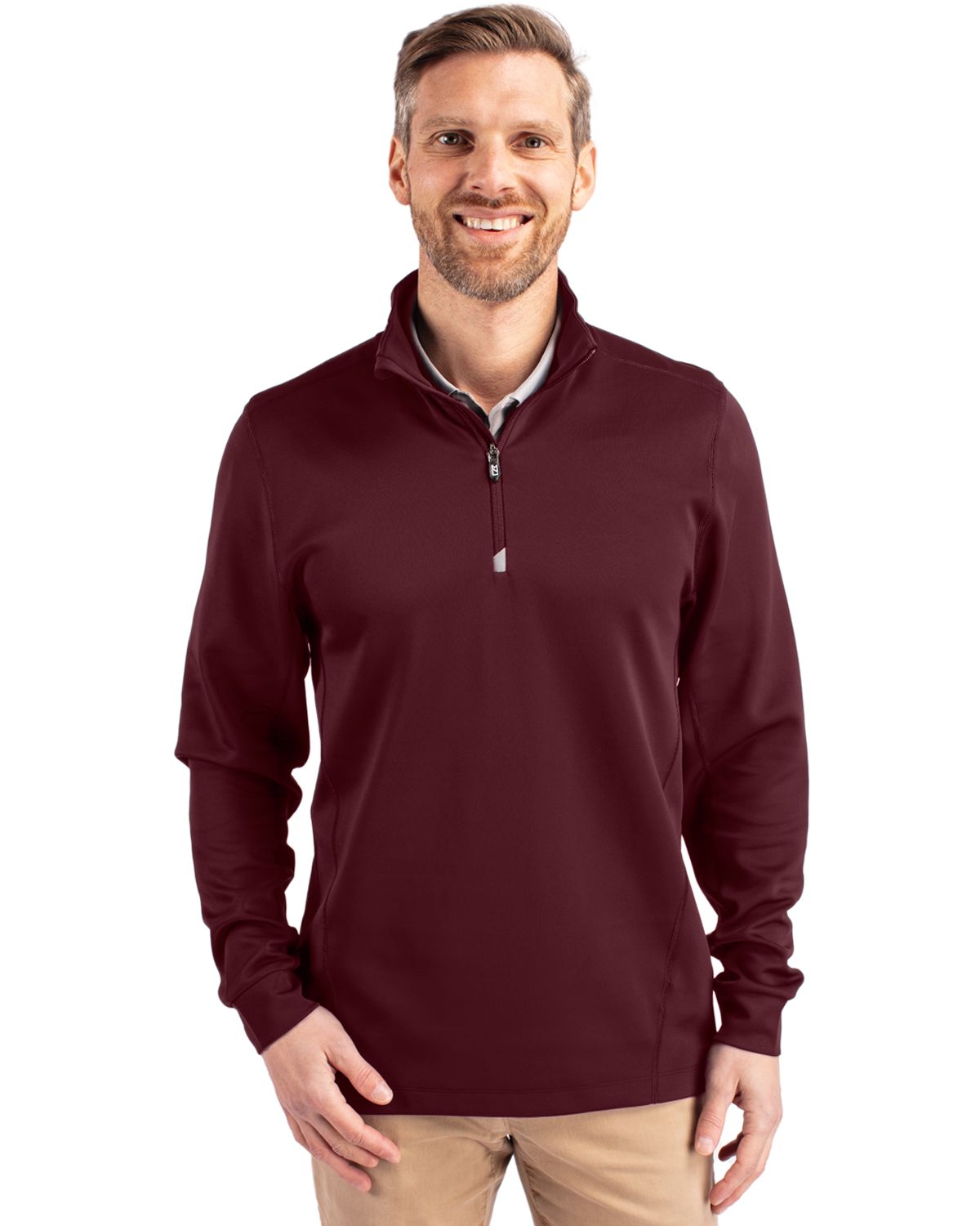 Cutter & Buck Traverse Recycled SmoothStretchMensQuarter Zip Pullover