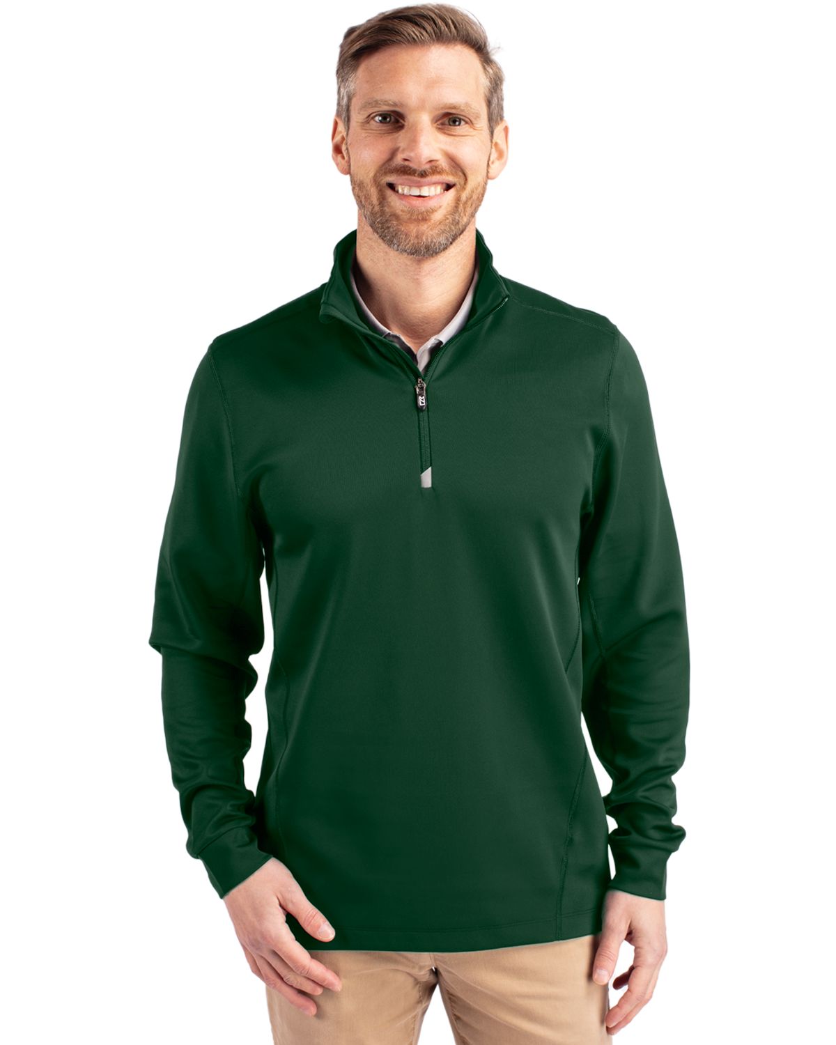 Cutter & Buck Traverse Recycled SmoothStretchMensQuarter Zip Pullover