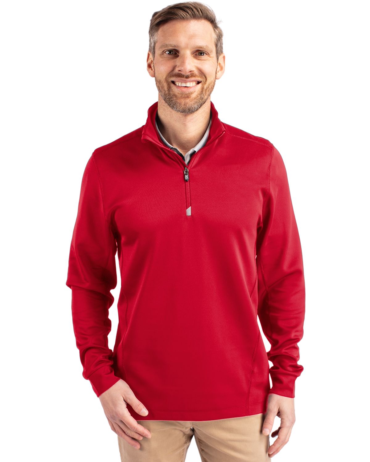 Cutter & Buck Traverse Recycled SmoothStretchMensQuarter Zip Pullover