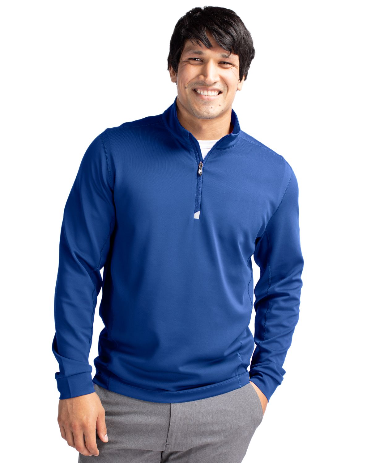 Cutter & Buck Traverse Recycled SmoothStretchMensQuarter Zip Pullover