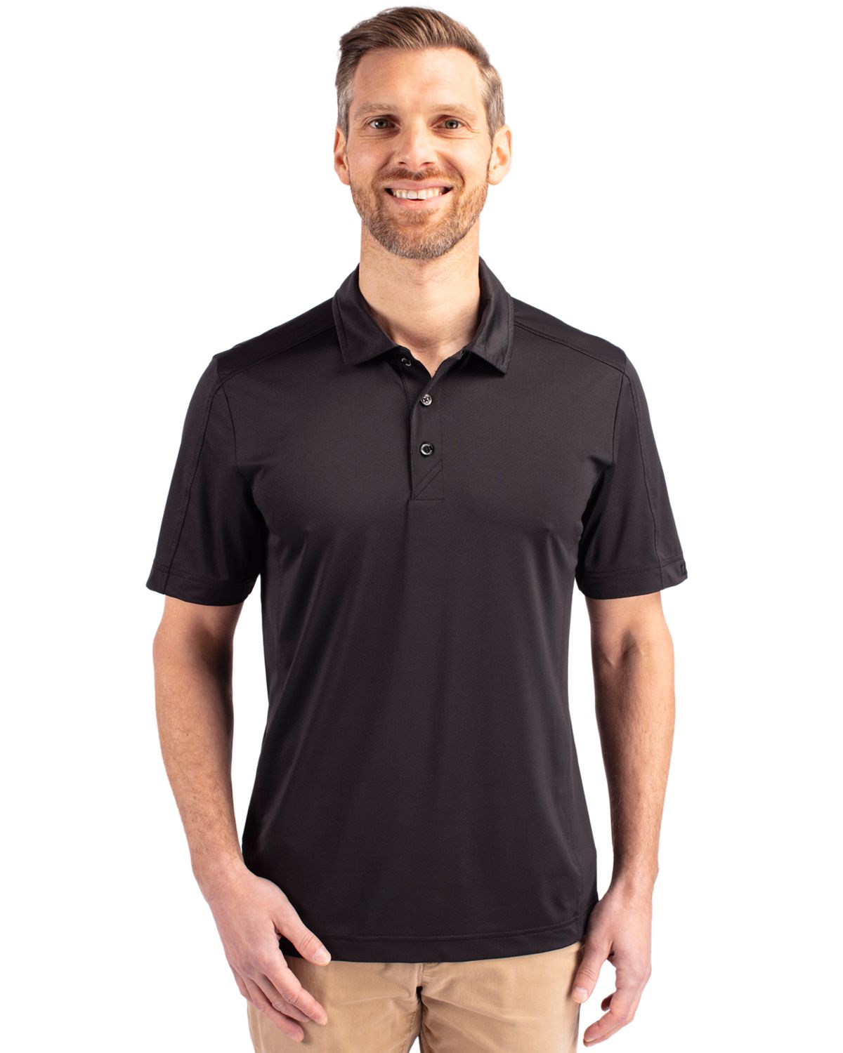 Cutter & Buck Prospect Epic Confidence Recycled Textured Stretch Mens Big & Tall Polo
