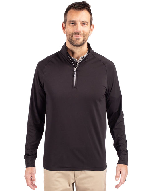 Cutter & Buck Adapt Recycled Soft Knit Stretch  Mens Big & Tall Quarter Zip Pullover