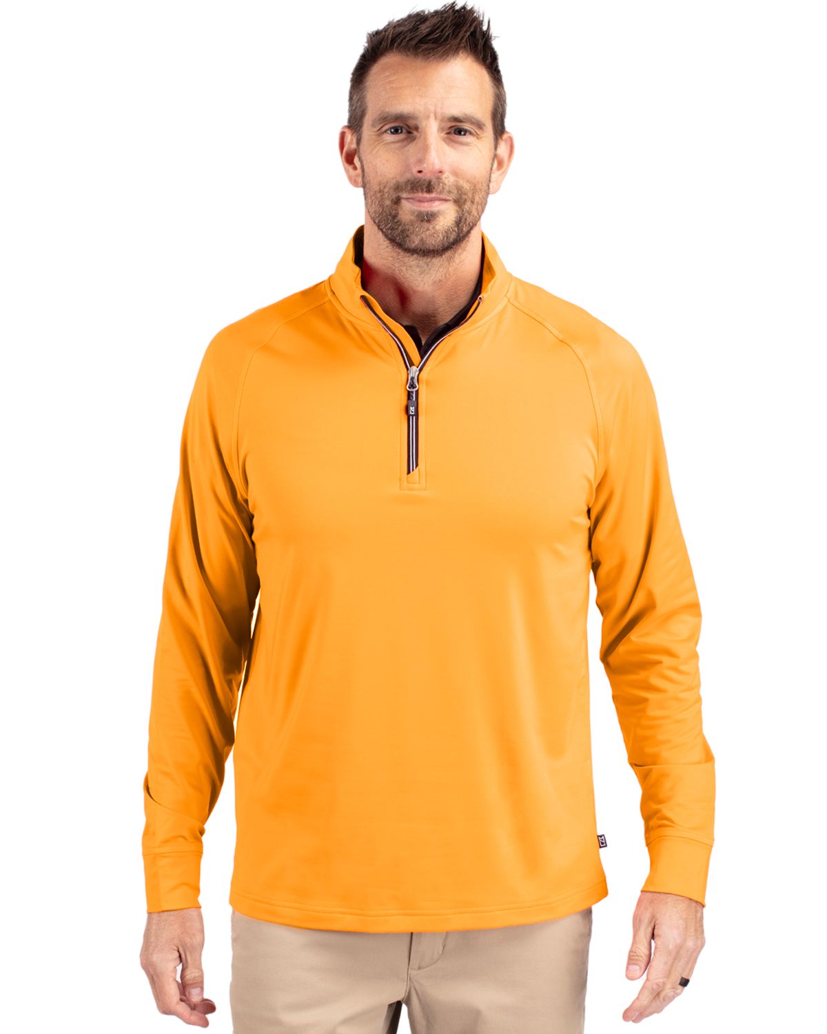 Cutter & Buck Adapt Recycled Soft Knit Stretch  Mens Quarter Zip Pullover