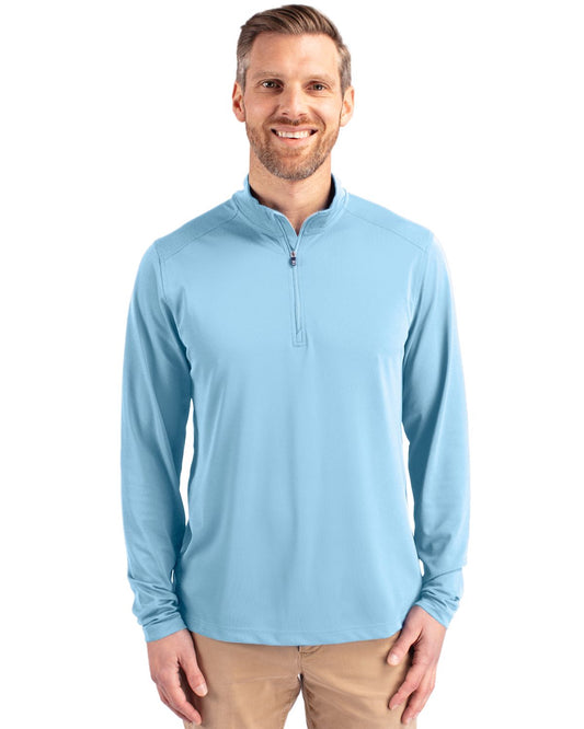 Cutter & Buck Virtue Recycled Featherlight Pique Mens Quarter Zip Pullover
