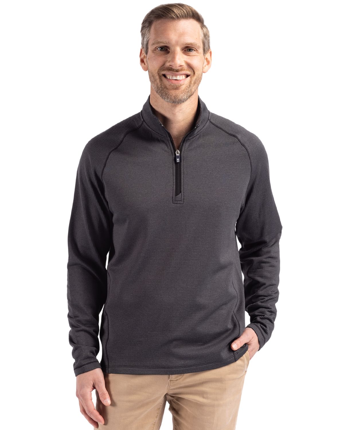 Cutter & Buck Peshastin RecycledGridFleeceMensHalf Zip Pullover