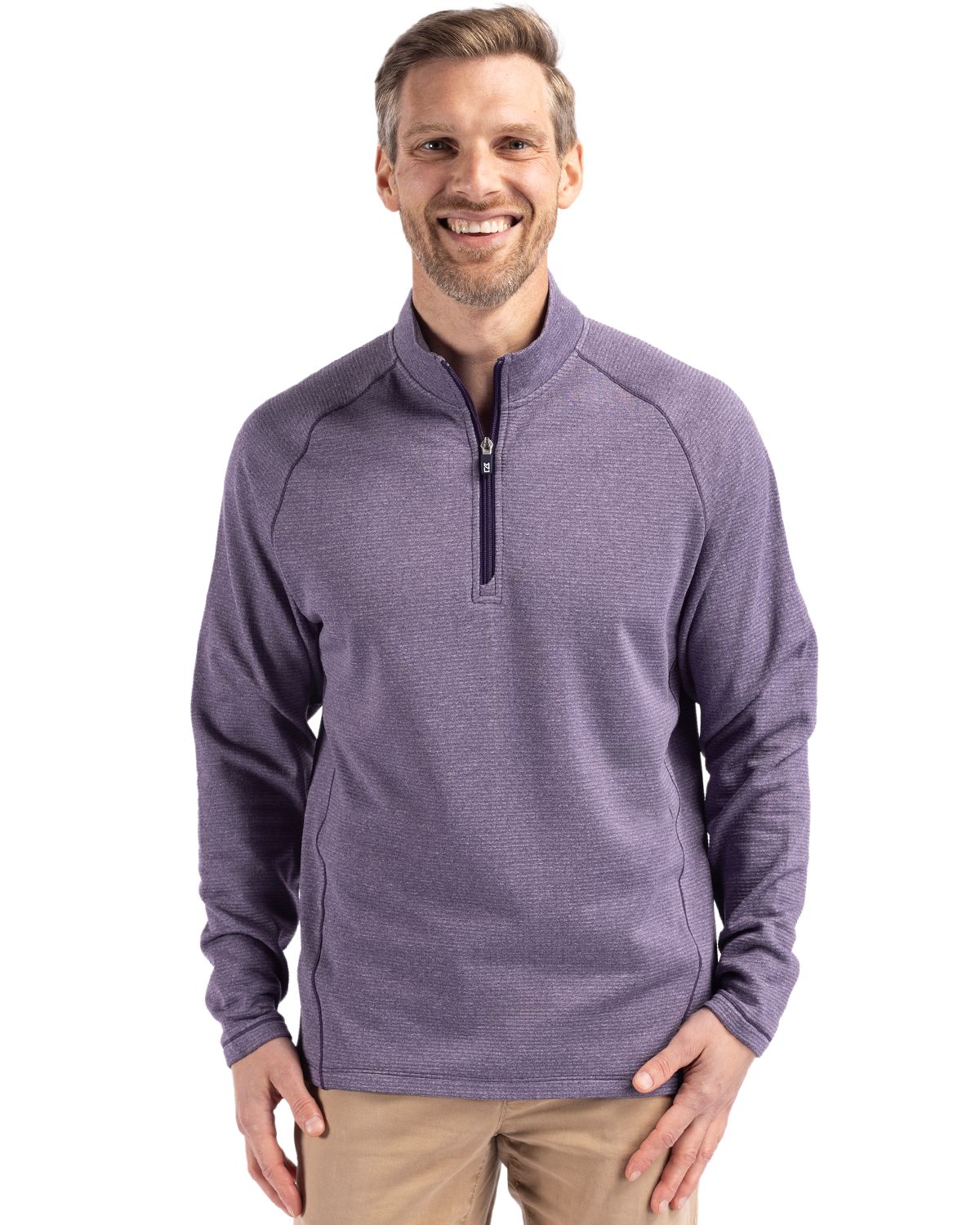Cutter & Buck Peshastin RecycledGridFleeceMensHalf Zip Pullover