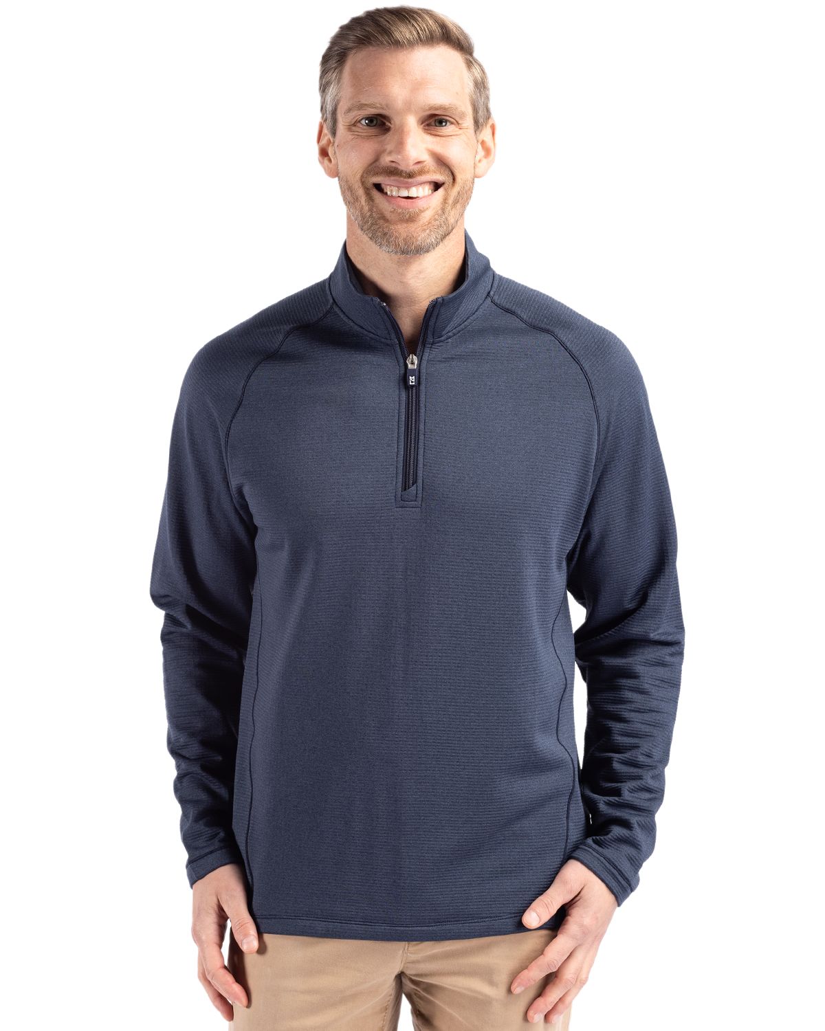 Cutter & Buck Peshastin RecycledGridFleeceMensHalf Zip Pullover