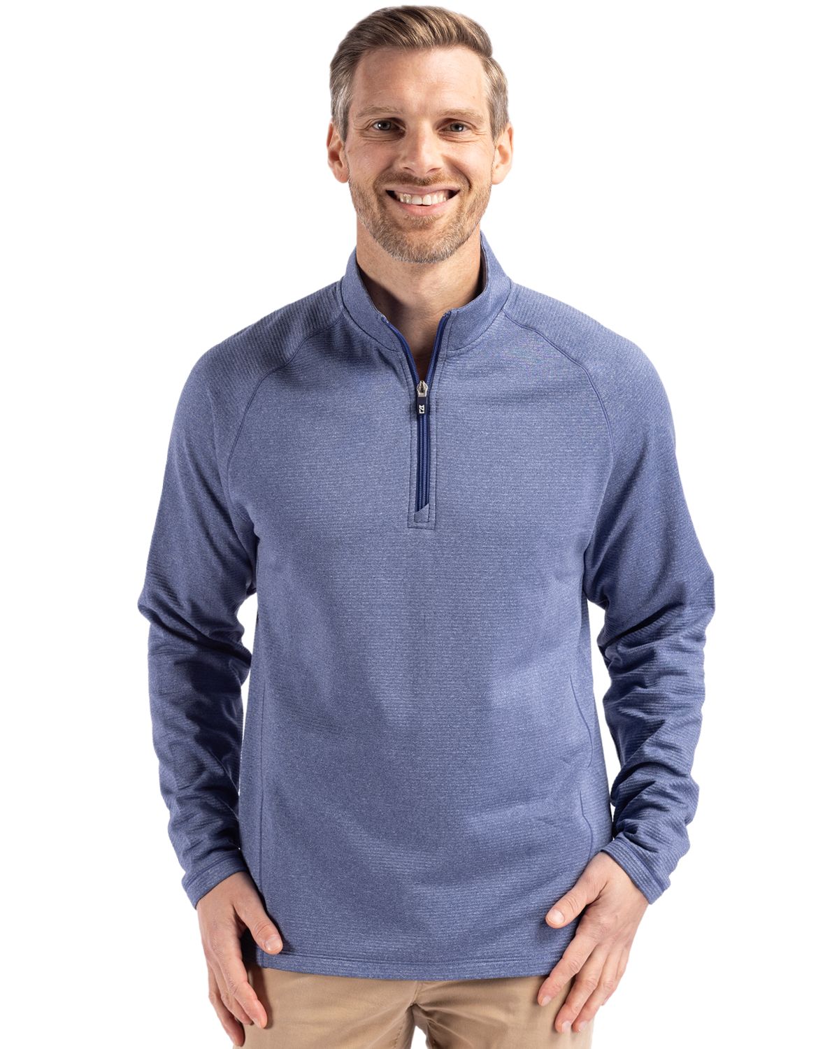 Cutter & Buck Peshastin RecycledGridFleeceMensHalf Zip Pullover