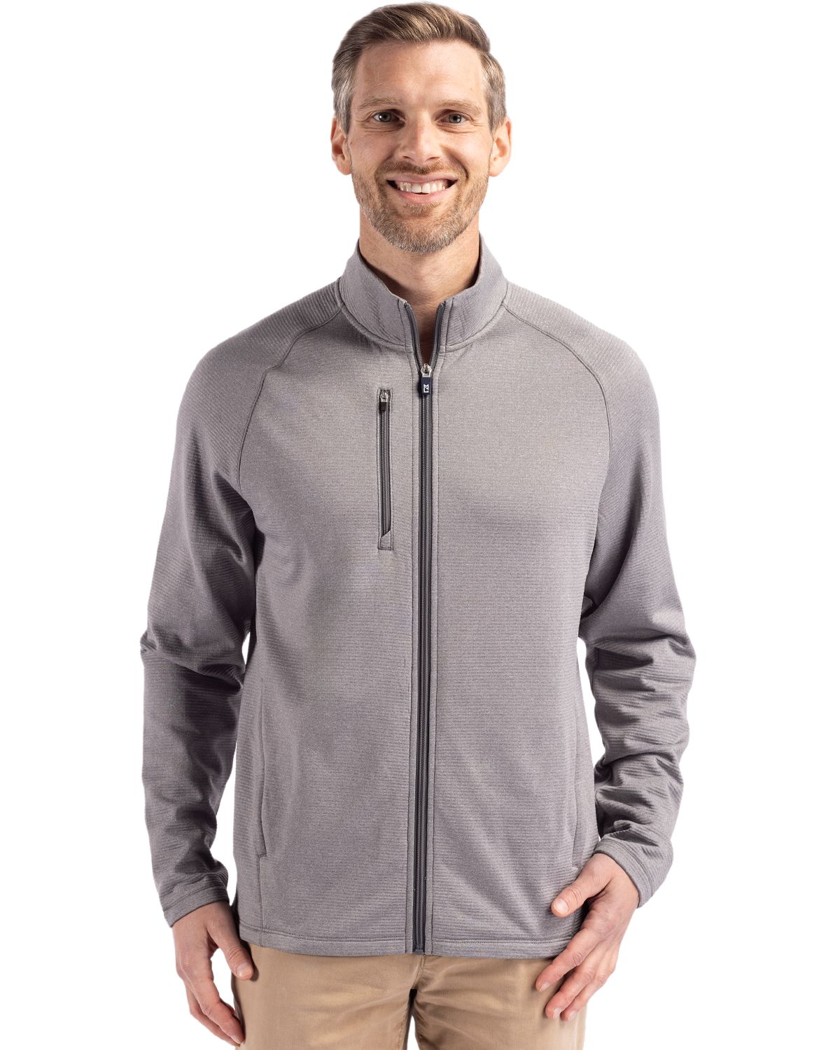 Cutter & Buck Peshastin RecycledGridFleeceMensFull Zip Jacket