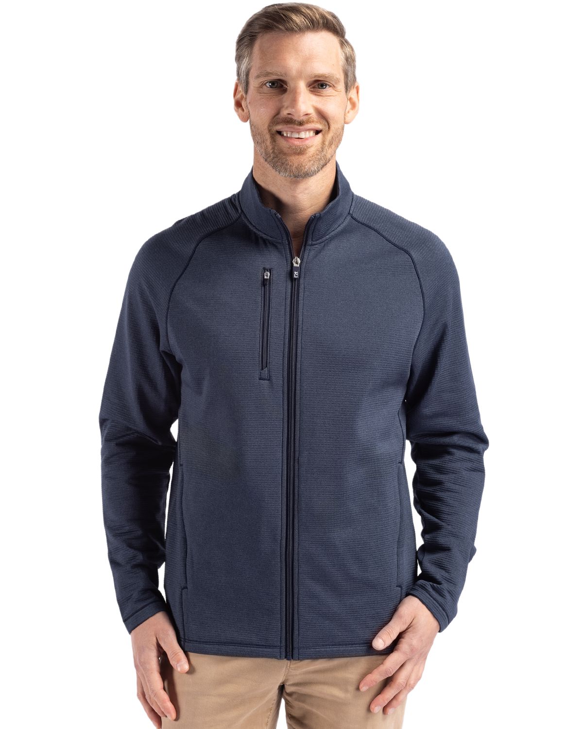 Cutter & Buck Peshastin RecycledGridFleeceMensFull Zip Jacket