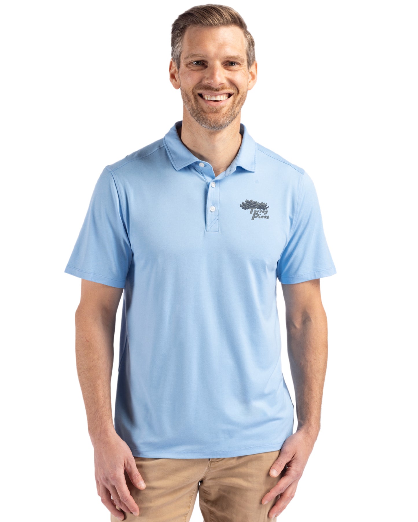 Torrey Pines Cutter & Buck Coastline Recycled Double Peached Mens Polo