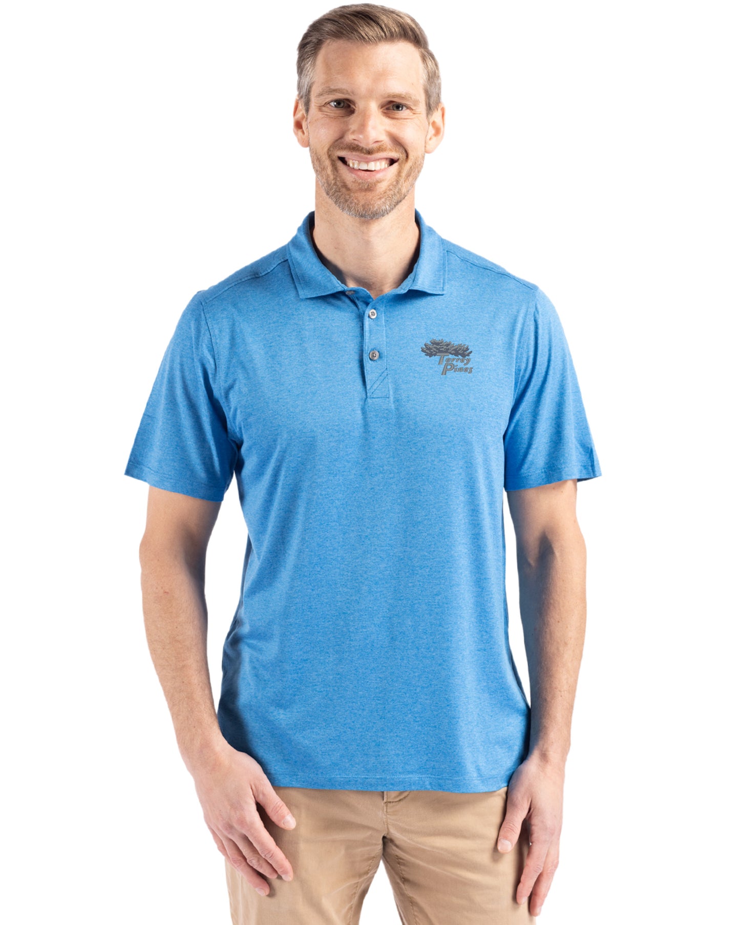 Torrey Pines Cutter & Buck Coastline Recycled Double Peached Mens Polo