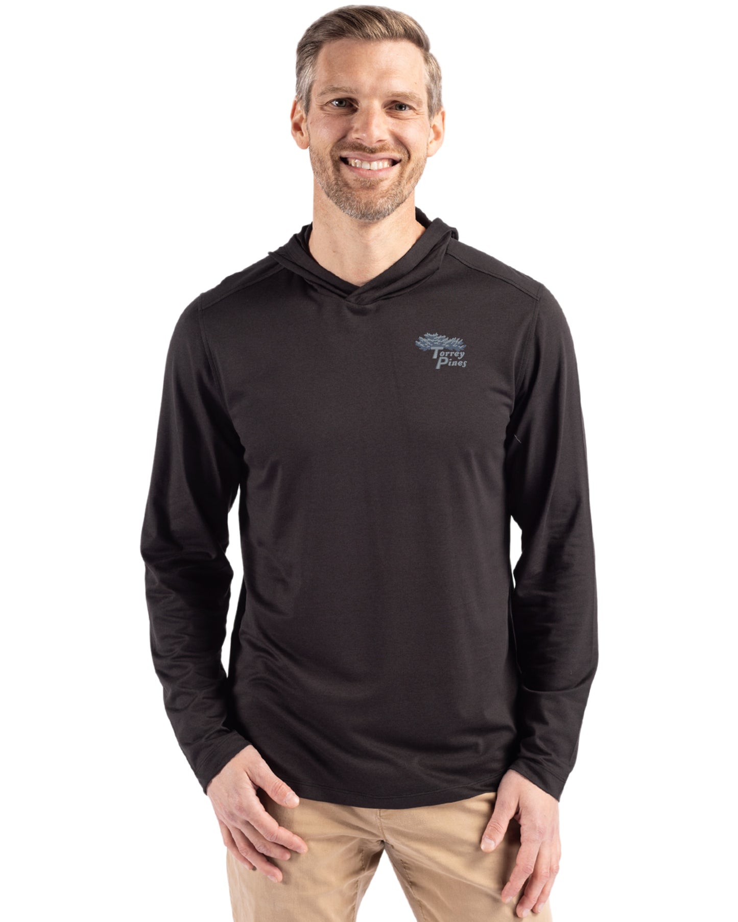 Torrey Pines Cutter & Buck Coastline Recycled Double Peached Mens Hooded Pullover