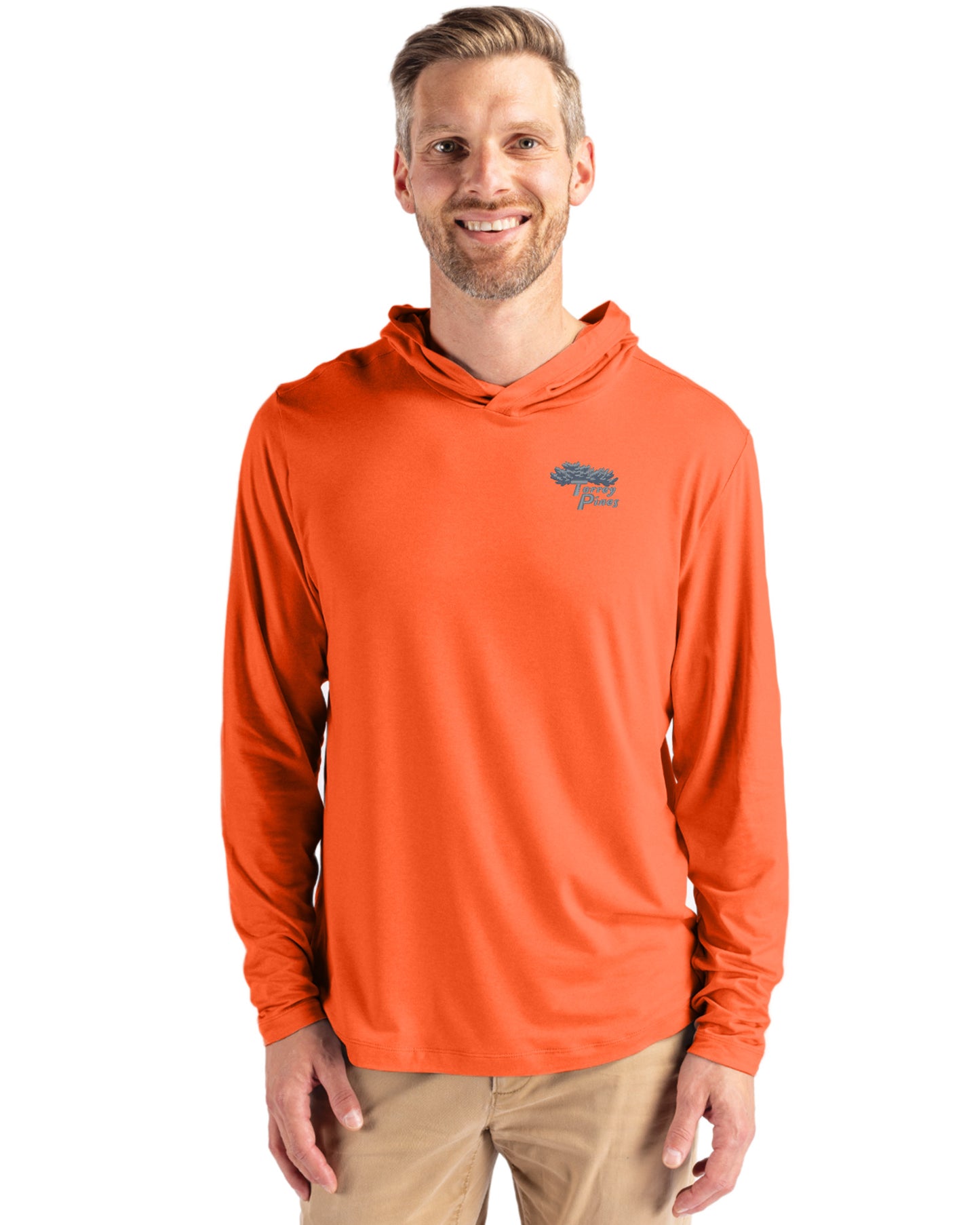 Torrey Pines Cutter & Buck Coastline Recycled Double Peached Mens Hooded Pullover