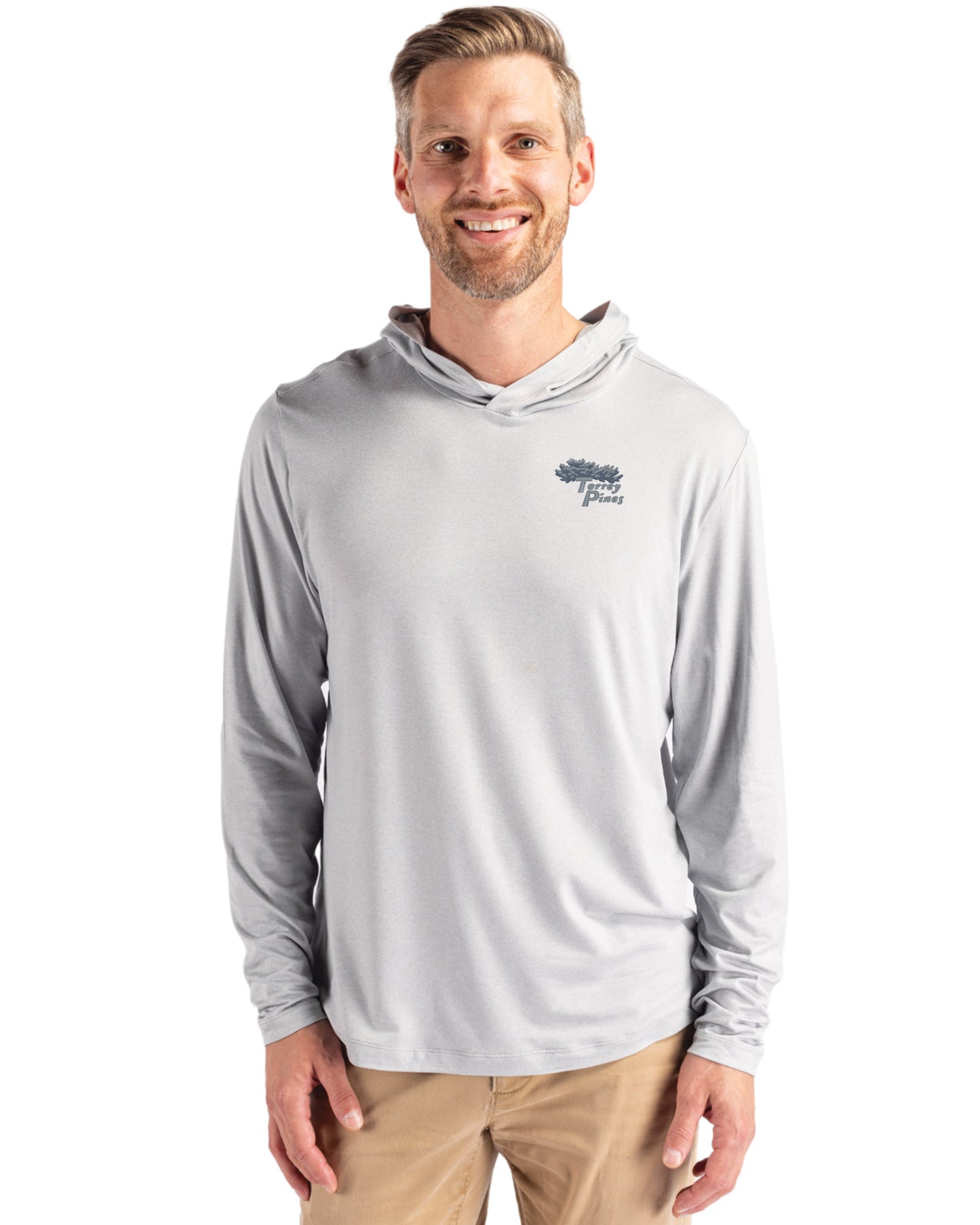 Torrey Pines Cutter & Buck Coastline Recycled Double Peached Mens Hooded Pullover