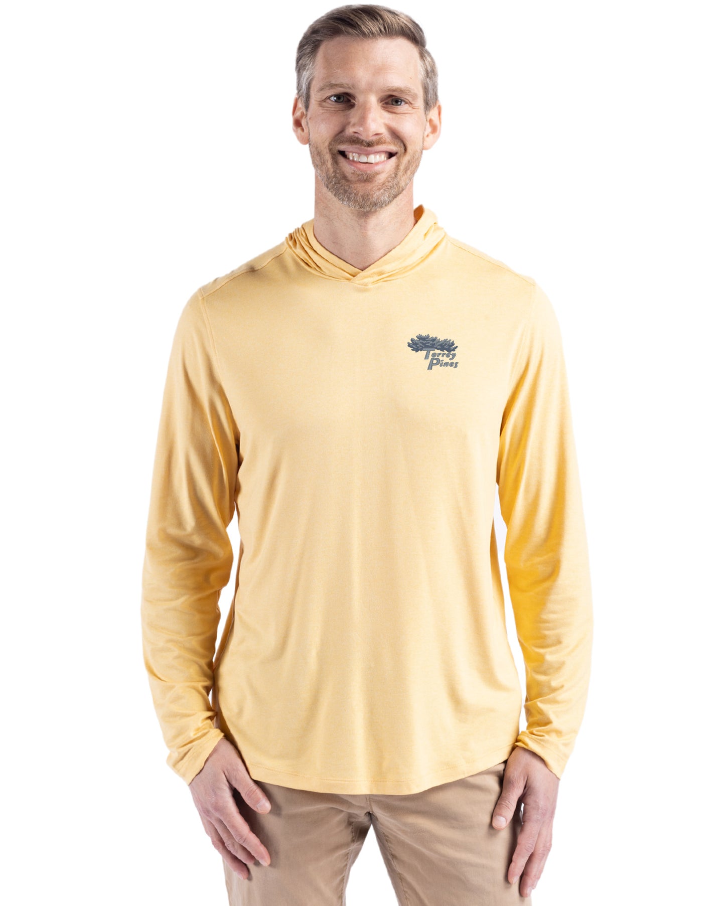 Torrey Pines Cutter & Buck Coastline Recycled Double Peached Mens Hooded Pullover