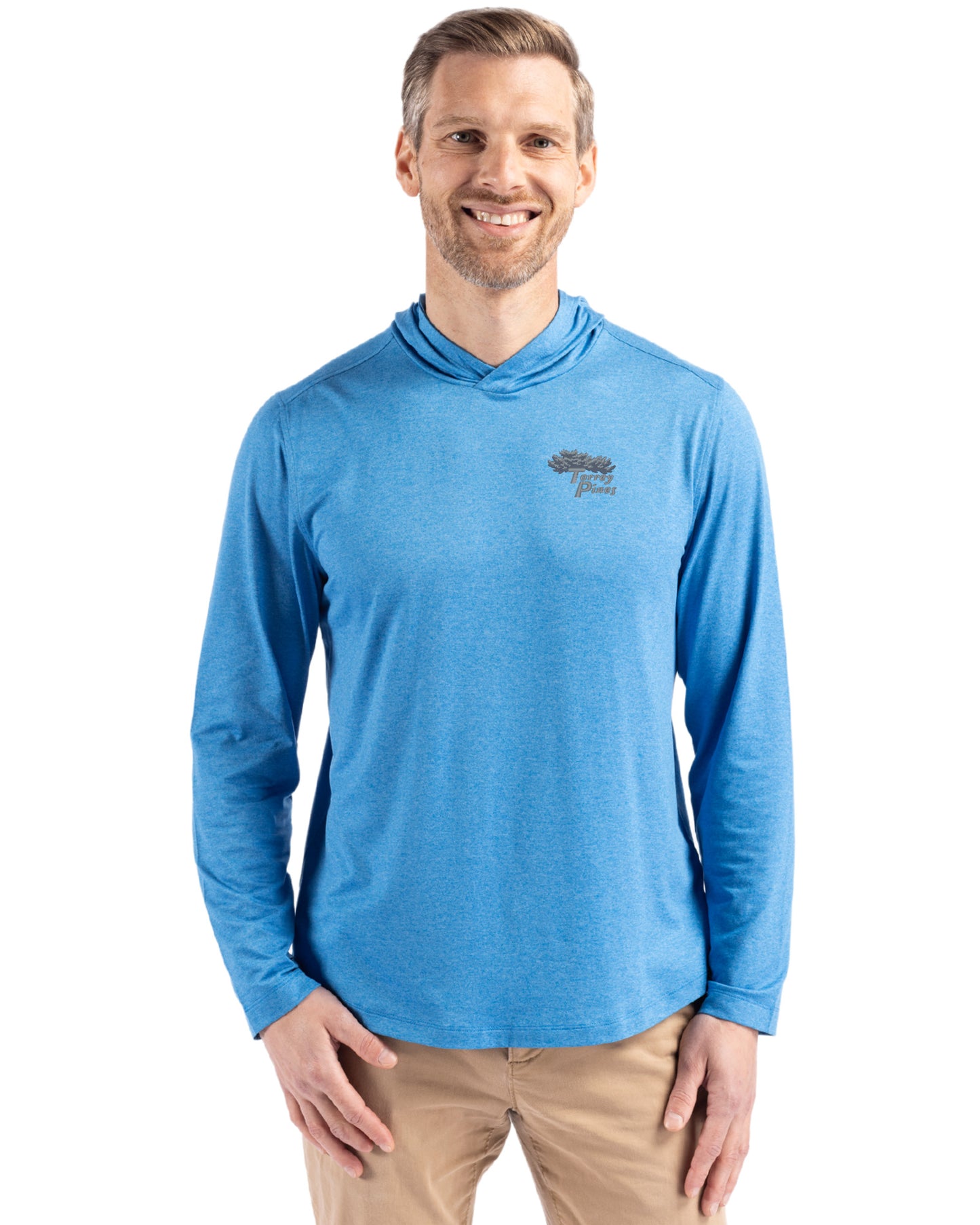 Torrey Pines Cutter & Buck Coastline Recycled Double Peached Mens Hooded Pullover