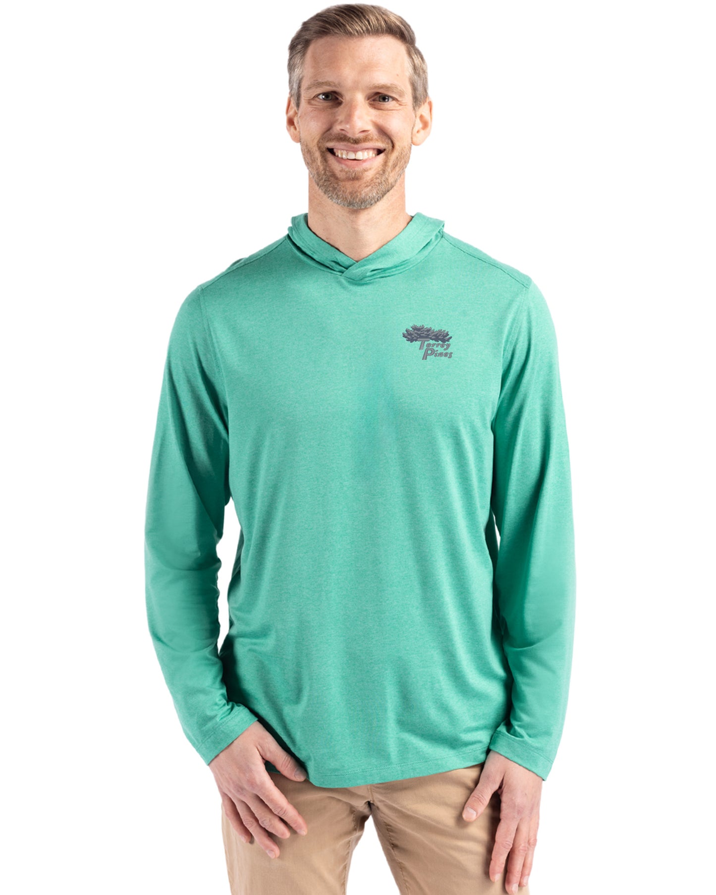 Torrey Pines Cutter & Buck Coastline Recycled Double Peached Mens Hooded Pullover