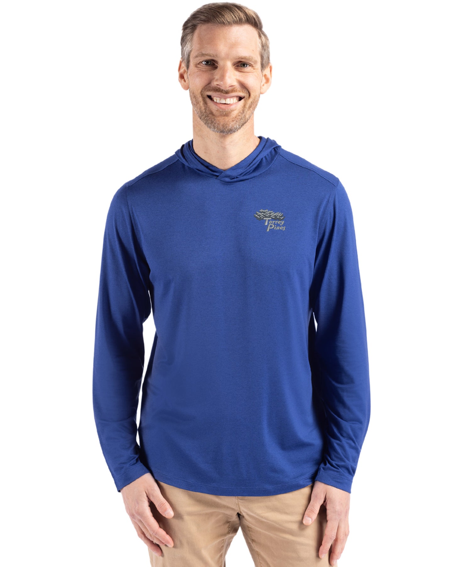 Torrey Pines Cutter & Buck Coastline Recycled Double Peached Mens Hooded Pullover