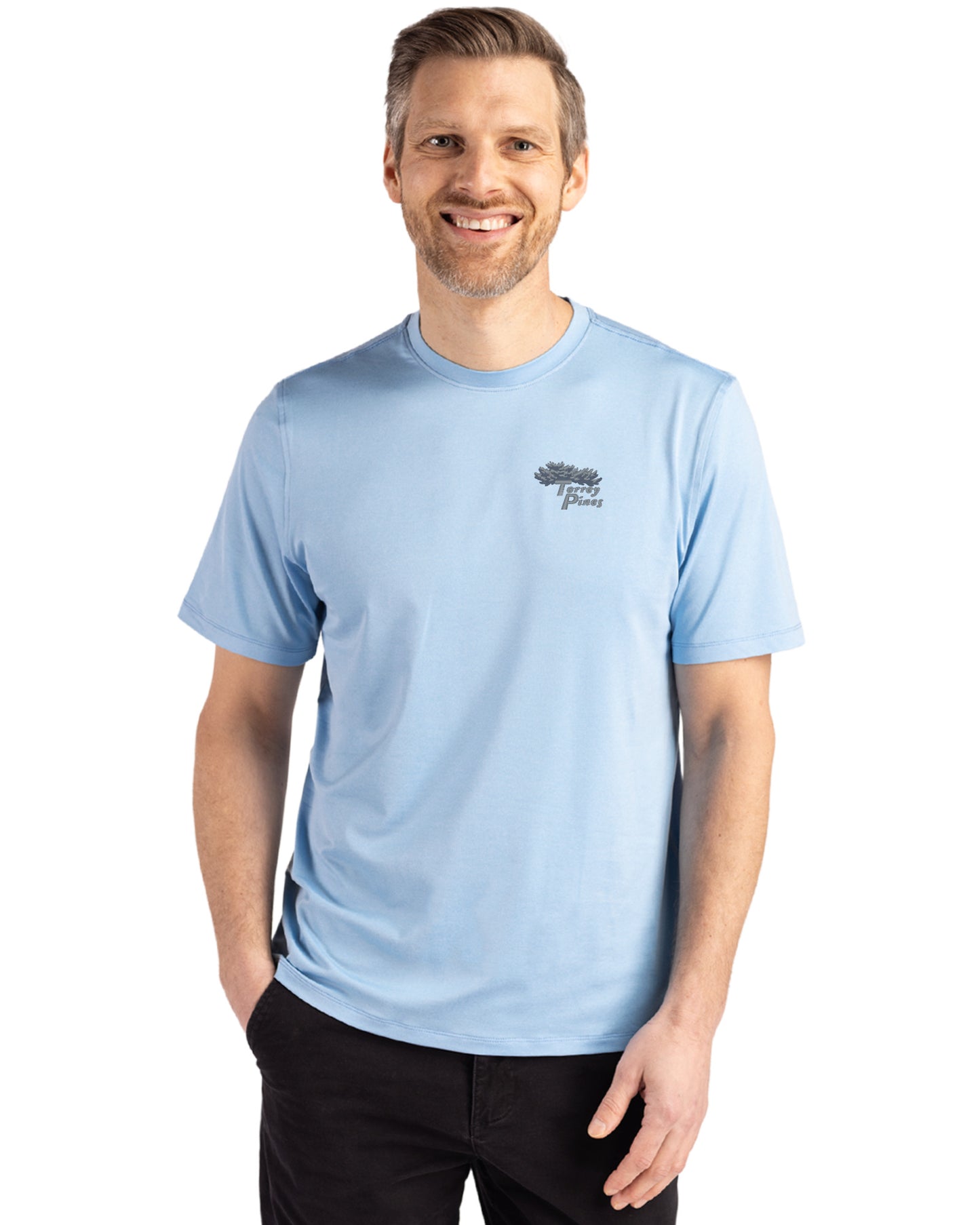 Torrey Pines Cutter & Buck Coastline Recycled Double Peached Mens Short Sleeve Tee
