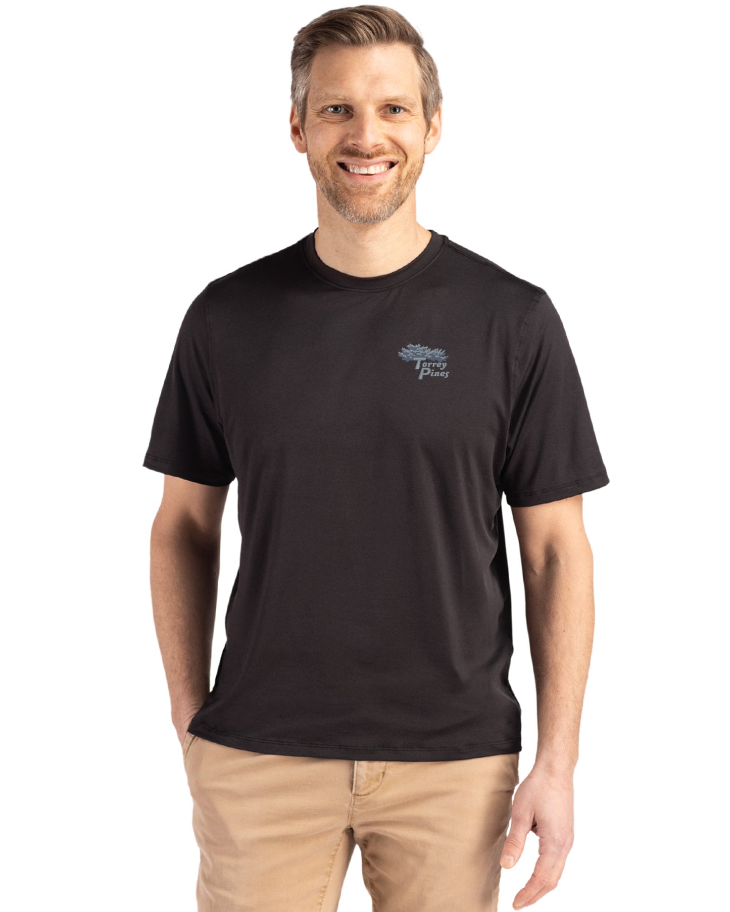 Torrey Pines Cutter & Buck Coastline Recycled Double Peached Mens Short Sleeve Tee