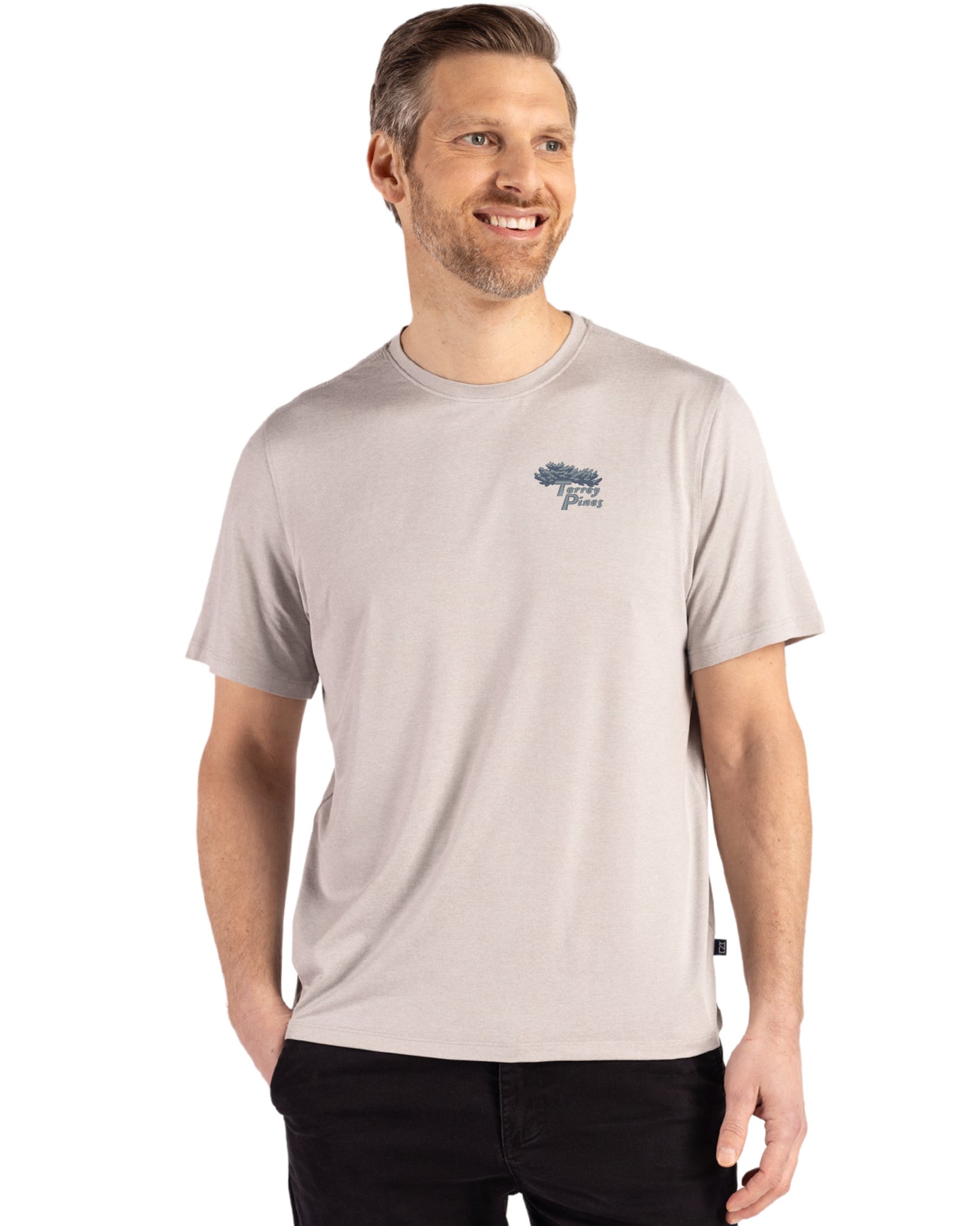 Torrey Pines Cutter & Buck Coastline Recycled Double Peached Mens Short Sleeve Tee