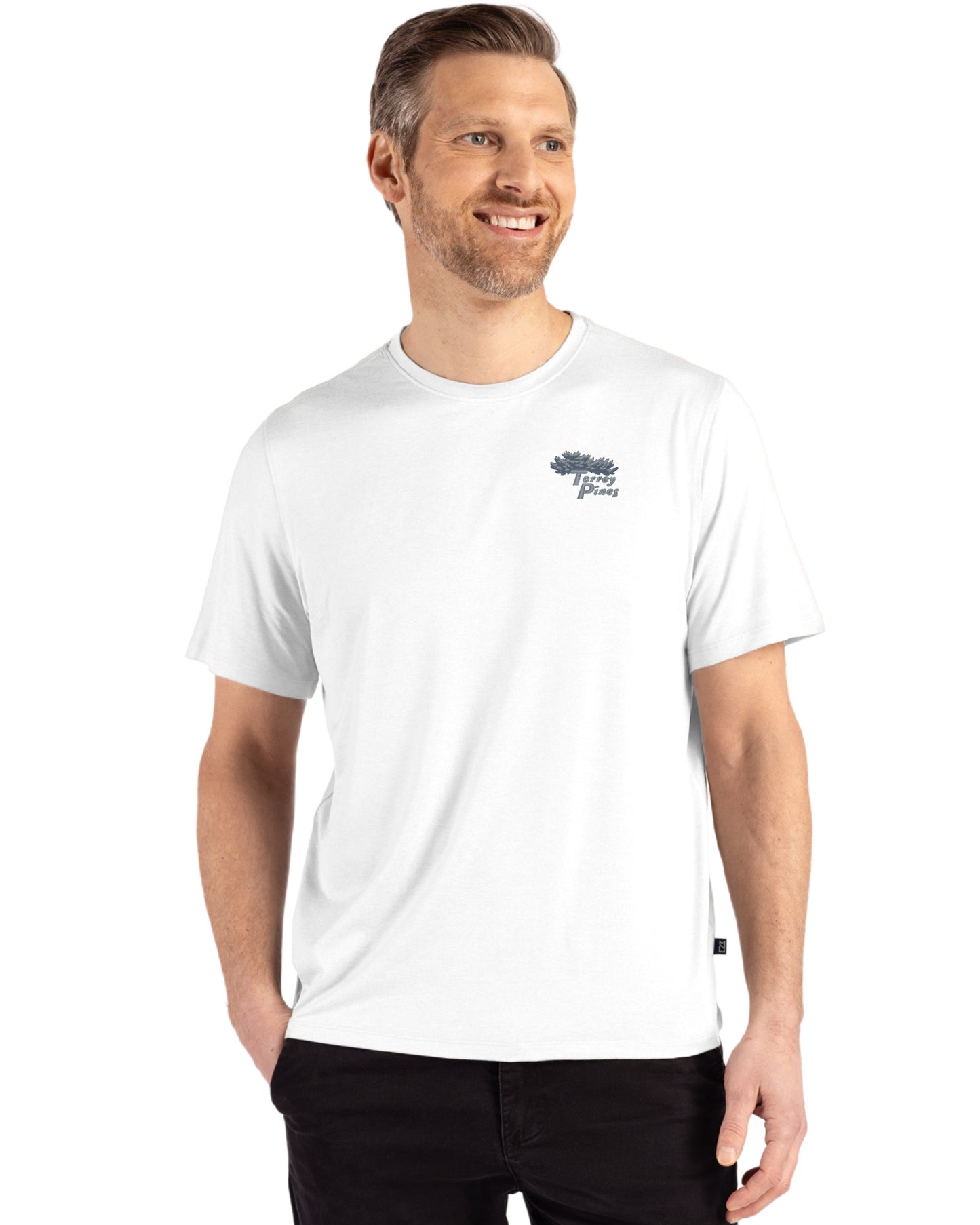 Torrey Pines Cutter & Buck Coastline Recycled Double Peached Mens Short Sleeve Tee
