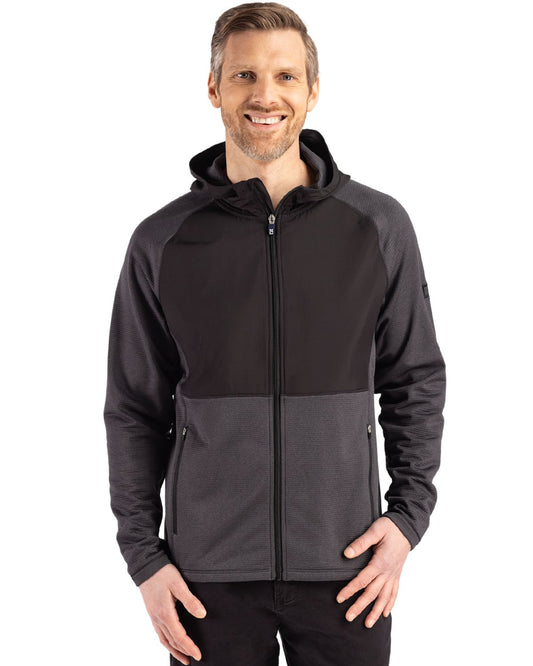 Cutter & Buck Peshastin RecycledGridFleeceMensHybrid Full Zip Jacket