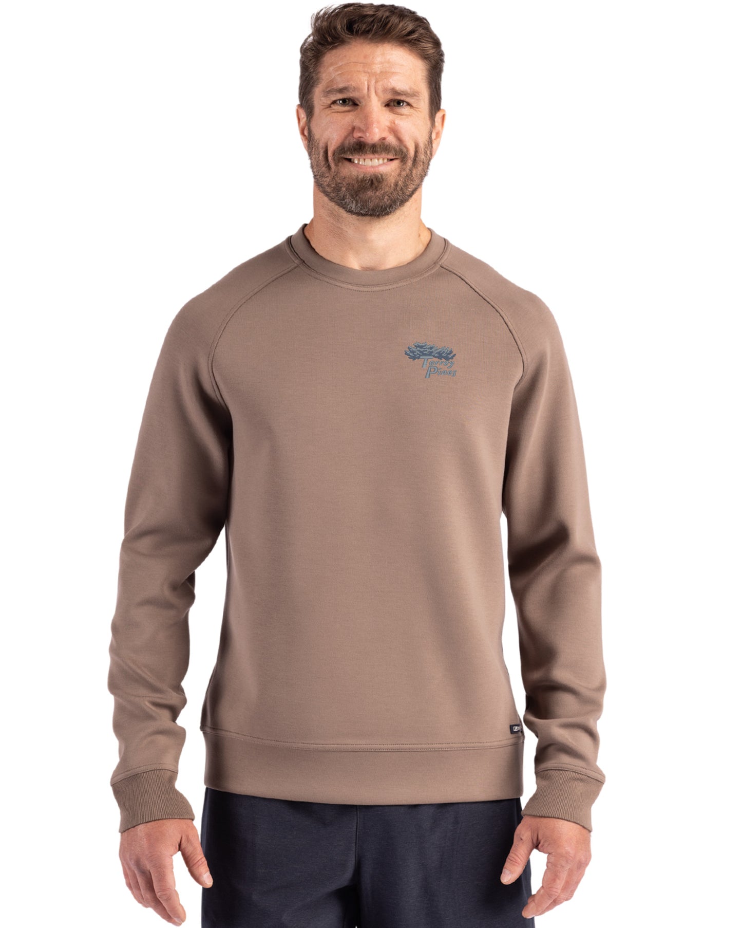 Torrey Pines Cutter & Buck Roam Recycled Buttery-Soft Knit Mens Crew Neck Pullover