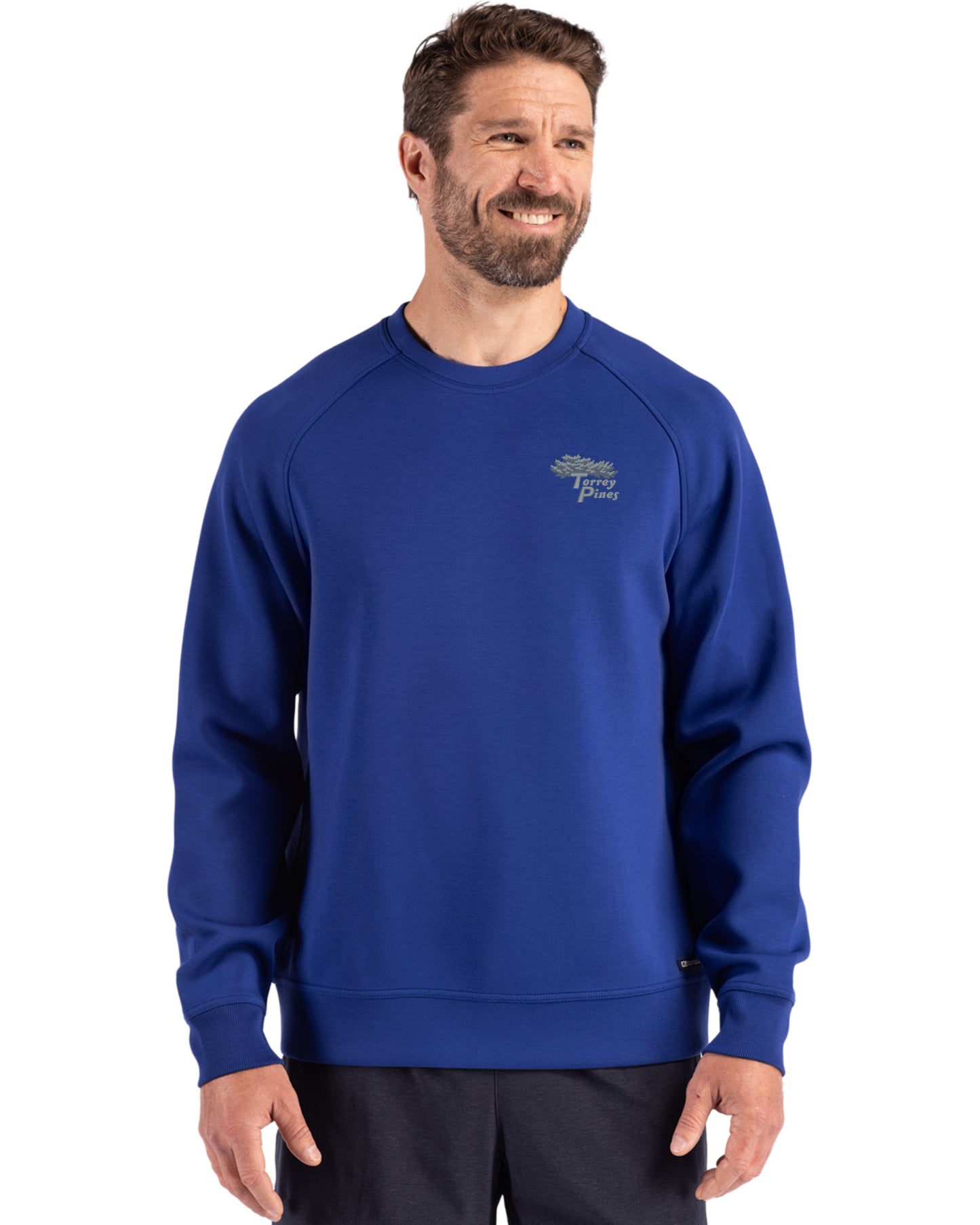 Torrey Pines Cutter & Buck Roam Recycled Buttery-Soft Knit Mens Crew Neck Pullover