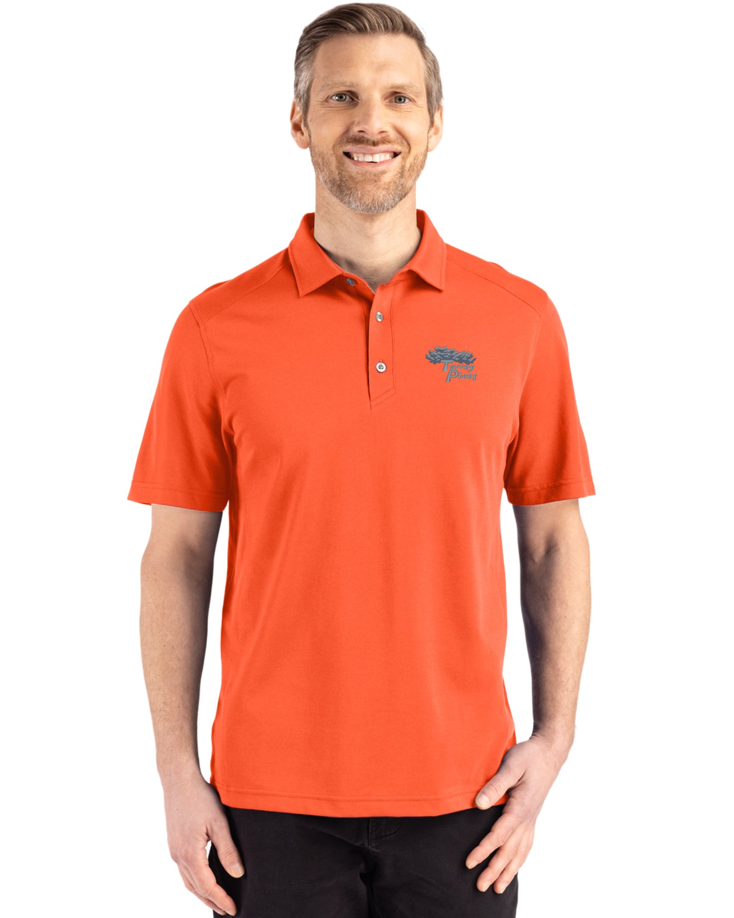 Torrey Pines Cutter & Buck Advantage Refresh Recycled Cotton-Blend Pique Mens Polo