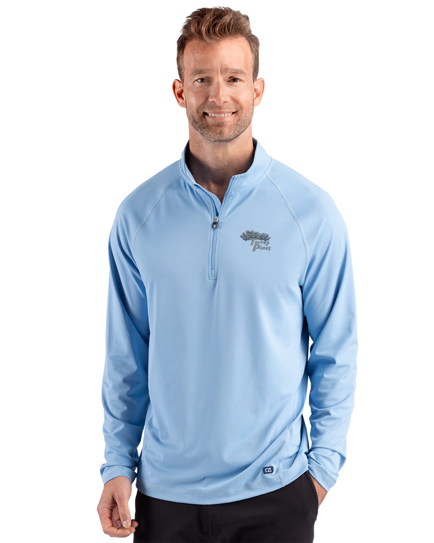 Torrey Pines Cutter & Buck Prospect Recycled Featherlight Stretch Mens Quarter Zip