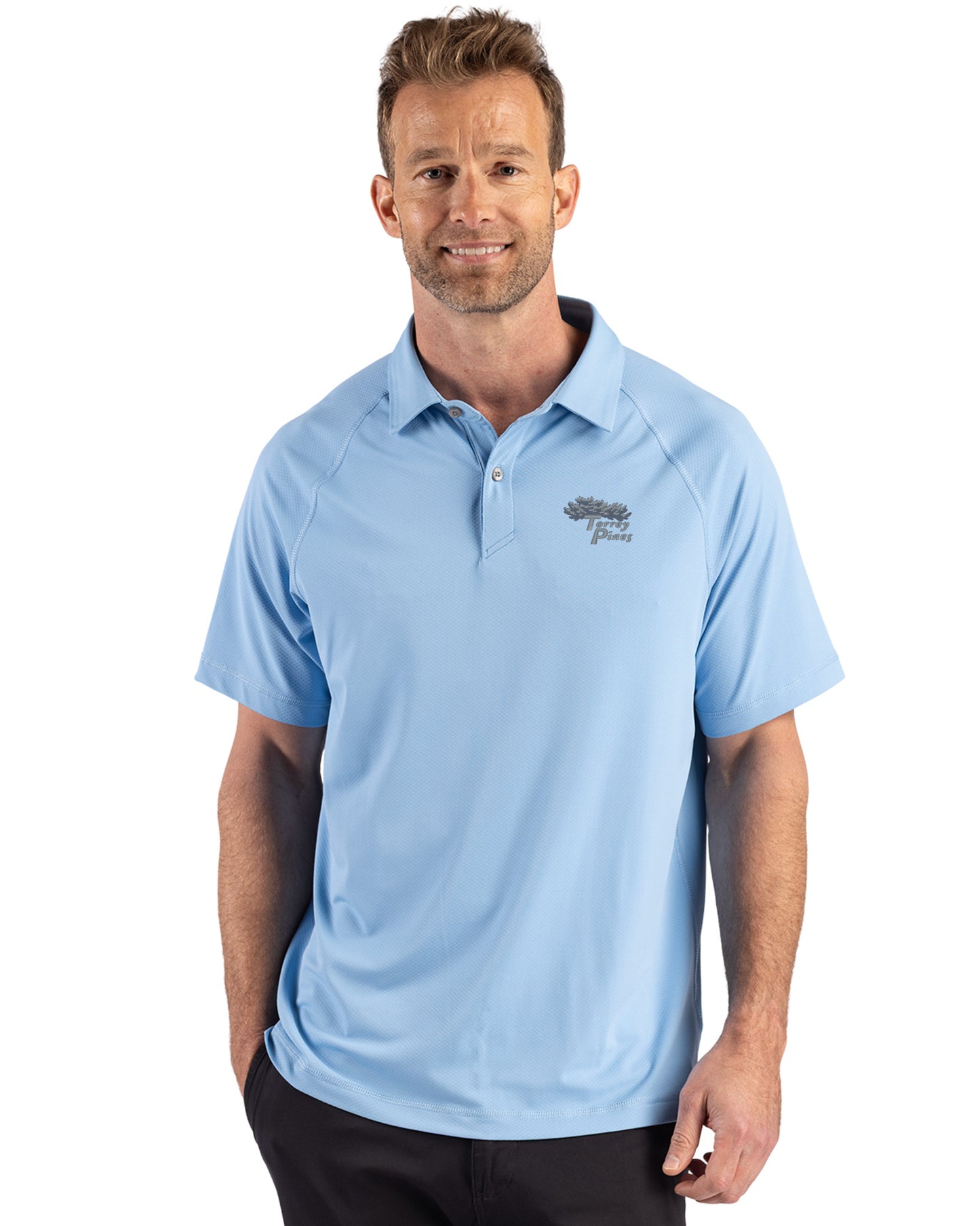 Torrey Pines Cutter & Buck Prospect Recycled Featherlight Stretch Mens Sport Polo